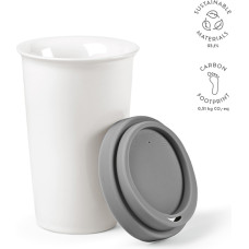 Tagus Travel Cup Ceramic 330ml. Double wall with coloured lid