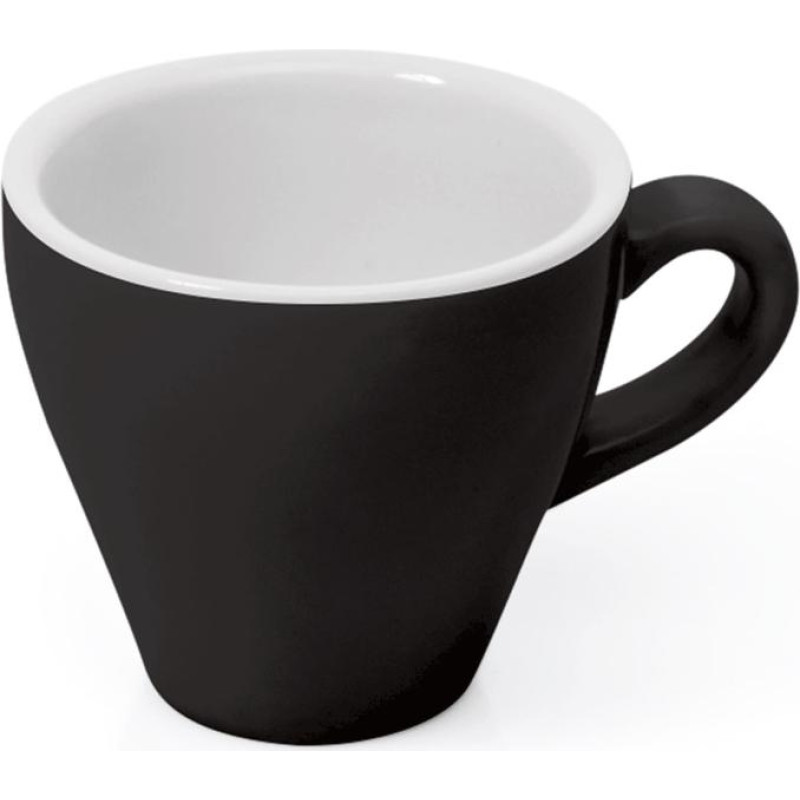 WAS ITALIA ESPRESSO TASE 90ML, MELNA/BALTA, PORCELĀNS, WAS