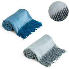 SMOOTH. 100% acrylic blanket with ribbon and personalisation card (270 g/m²) / Grey