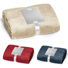 DYLEAF. (240 g/m²) fleece blanket with ribbon wrap and personalisation card / Burgundy