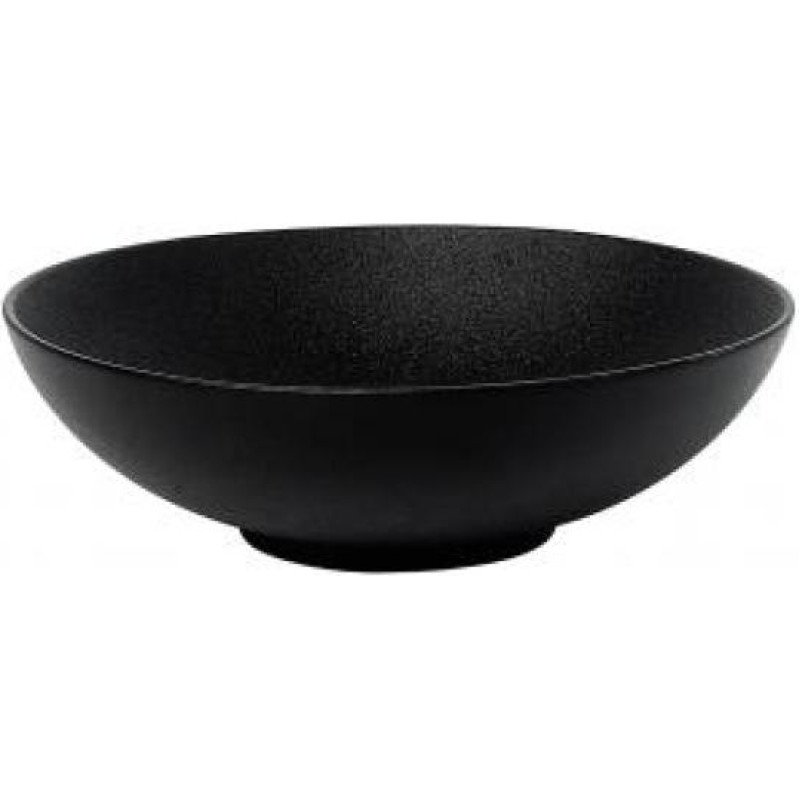 Leela Baralee FINE PLUS SATIN SEKLA BĻODA 21CM, MELNA, PORCELĀNS, Leela Baralee