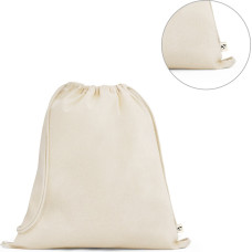 BELIZE. 100% organic cotton drawstring bag (140 g/m²) / Light natural