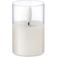 LED wax candle in glass holder