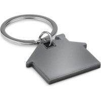 House shape plastic key ring
