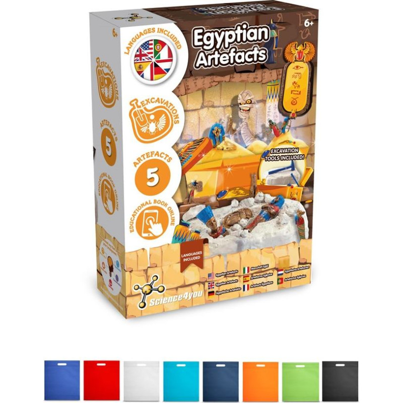 Science4You Ancient Egypt Excavation Kit IV. Educational game supplied with a non-woven gift bag (80 g/m&sup2;)
