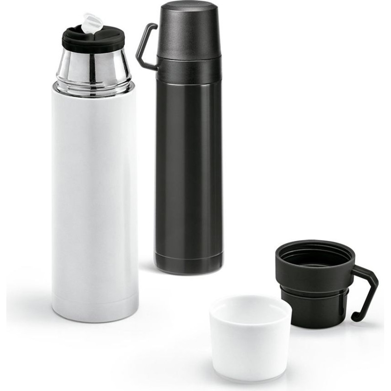 SAFE. Stainless steel and PP thermos 490 mL