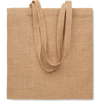 Jute long handled shopping bag