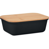 Lunch box with bamboo lid