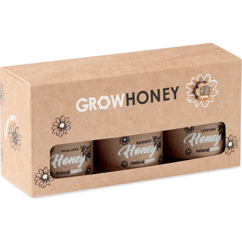 Set of 3 wildflower honey