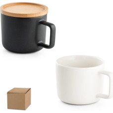 FANGIO. 220 mL ceramic mug with lid and bamboo base
