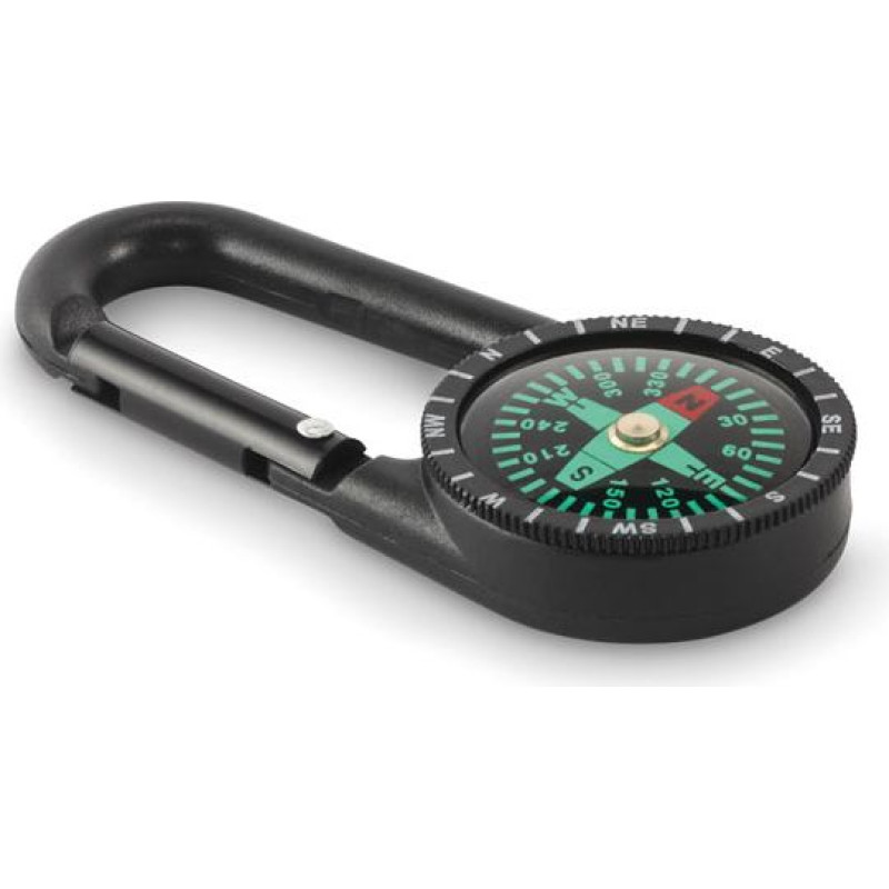 Outdoor compass with carabiner