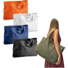 CAMDEN. Cotton (50%), recycled cotton (30%) and polyester (20% rPET) bag (280 g/m²) / White