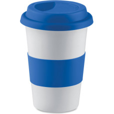 Ceramic mug w/ lid and sleeve