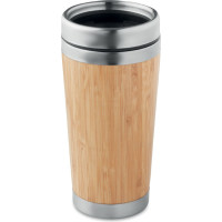 Double wall bamboo flask 430ml