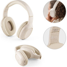 FEYNMAN. Foldable wireless headphones with 4-hour battery life in wheat straw and ABS