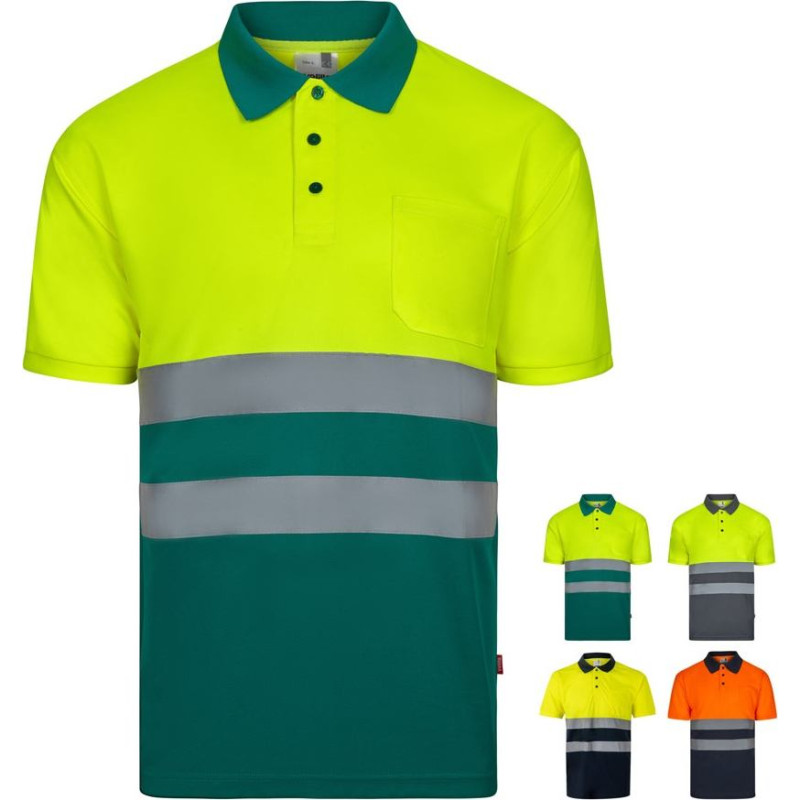 Velilla VL FORTUNA. Bird-eye polo shirt (140g/m&sup2;) with short sleeves, in polyester (100%)