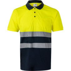 Velilla VL FORTUNA. Bird-eye polo shirt (140g/m²) with short sleeves, in polyester (100%)