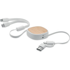 Retractable charging USB cable