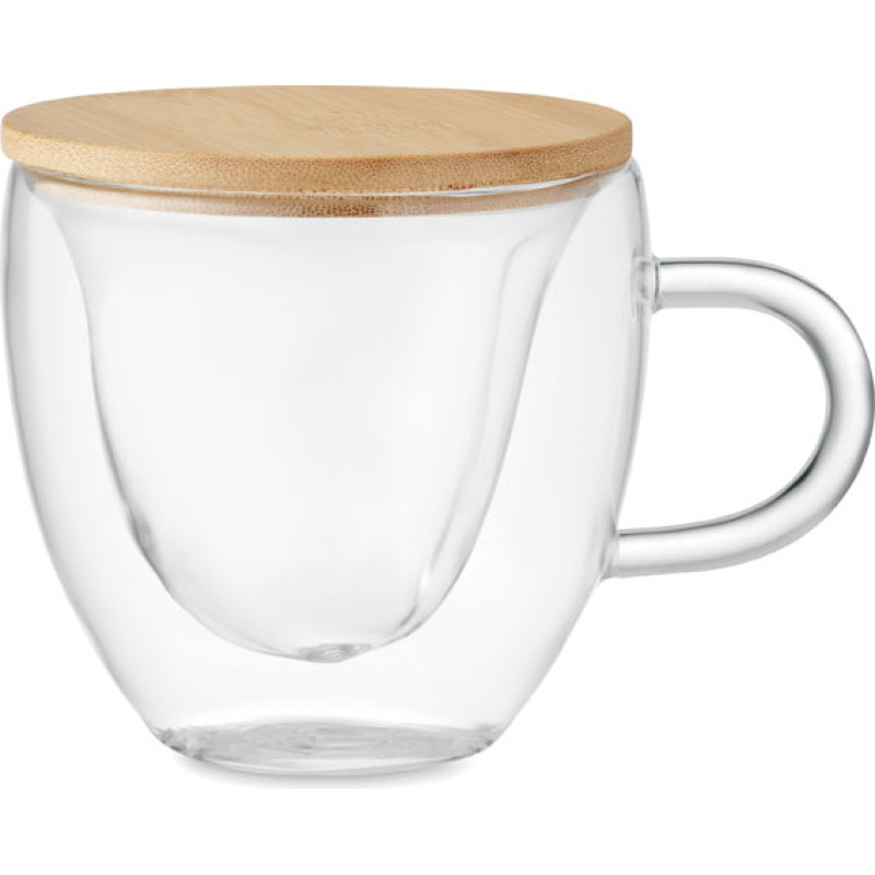 Double wall borosilicate glass