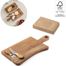 CASSIA. Acacia wood cheese board with handle, made from FSC™ certified material and other controlled materials