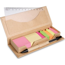 Sticky memo set recycked w/pen