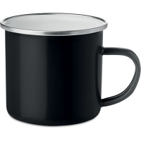 Metal mug with enamel layer