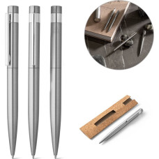ALEXA. Ballpoint pen with stainless steel body (53% rSS) and clip