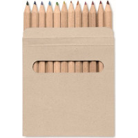 12 coloured pencils set
