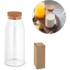 JASMIN 800. Borosilicate glass bottle with cork lid 800 mL