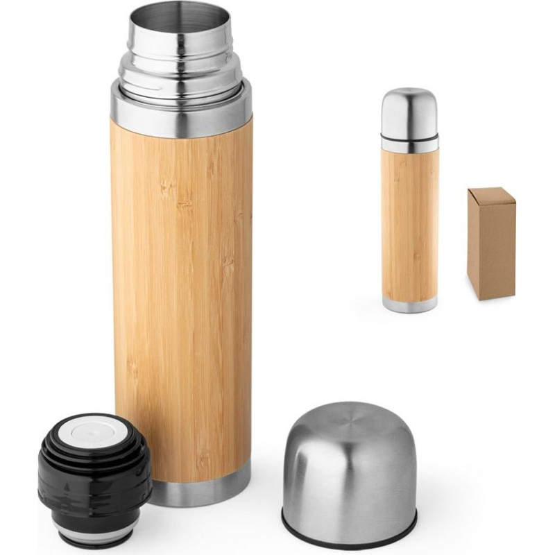 CEYLON. Bamboo and stainless steel thermos 450 mL