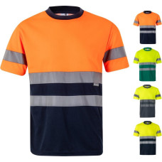 Velilla VL BRAHMA. Two-tone bird-eye technical T-shirt (140g/m²), in polyester (100%)