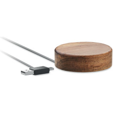 Wireless charger in acacia 15W