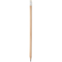 Natural pencil with eraser