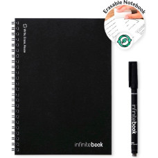 Infinitebook LINED A5. A5 Infinitebook with flexible cover and 15 lined whiteboard pages