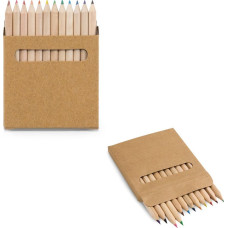 COLOURED. Pencil box with 12 coloured pencils