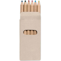 6 coloured pencils in box